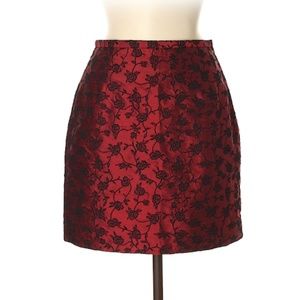 CLEARANCE Ann Taylor Rose Vines Embroidered Silk Skirt